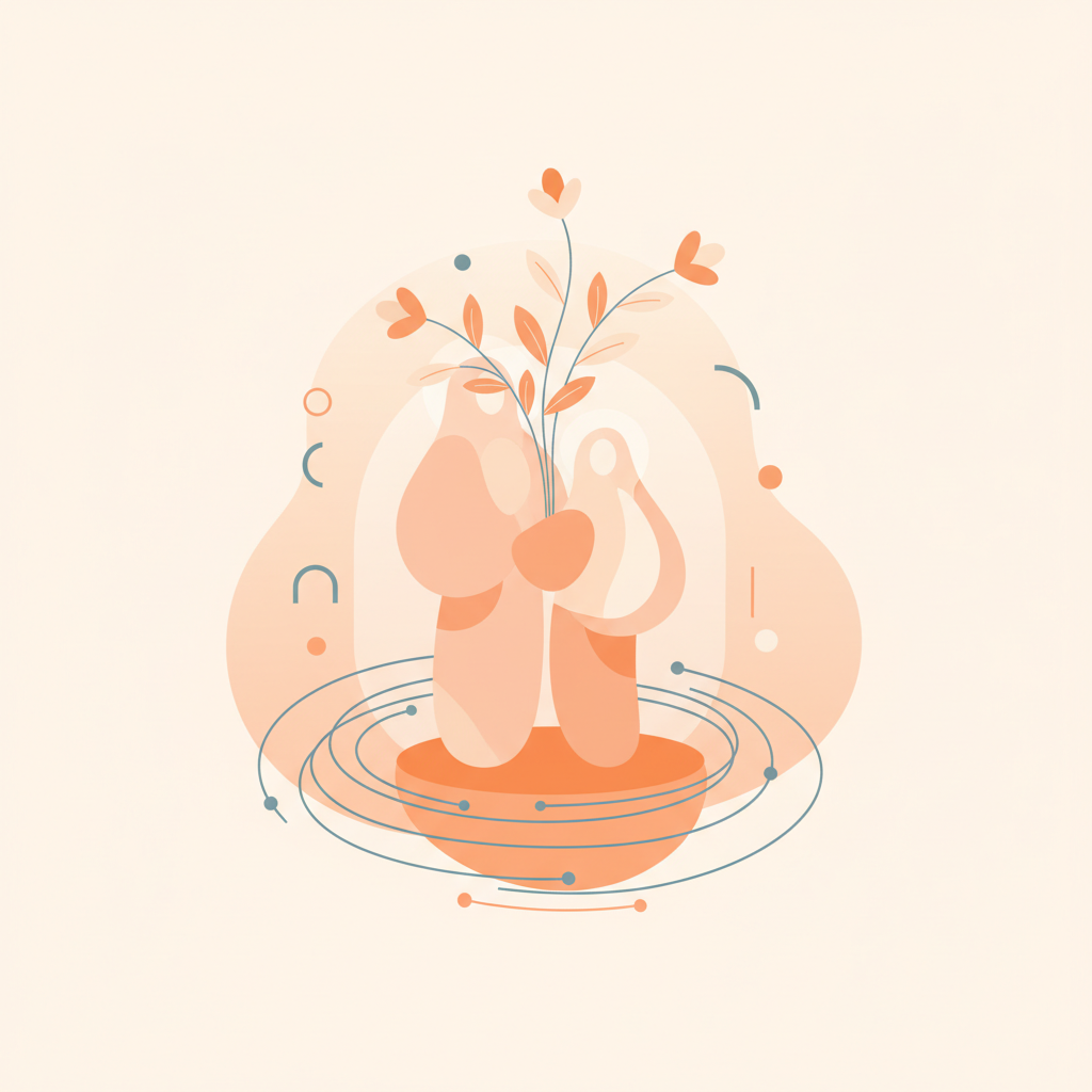 A single green plant growing through cracked earth, symbolising meaning and growth emerging from loss