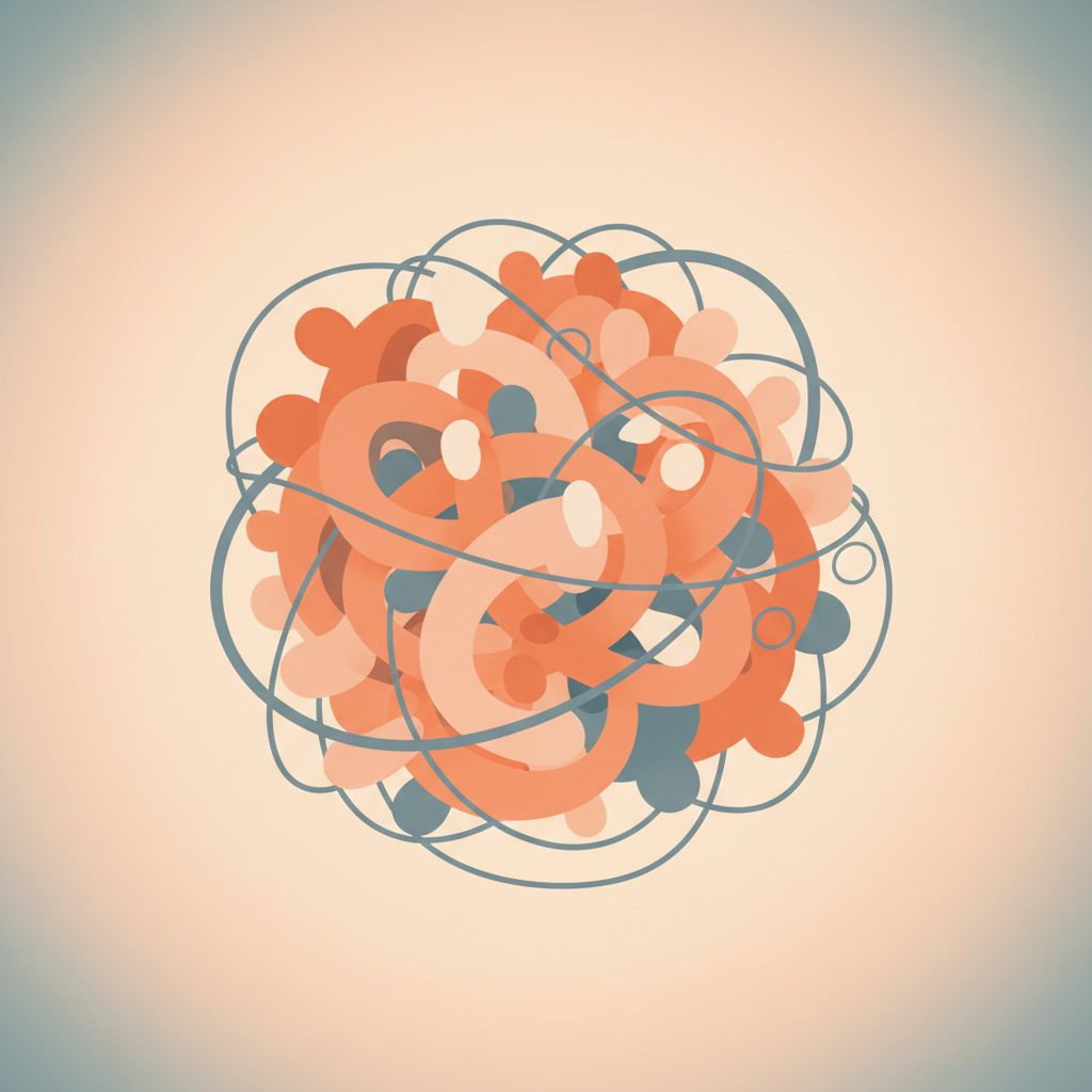 Illustration contrasting an enmeshed family with a family that has healthy boundaries