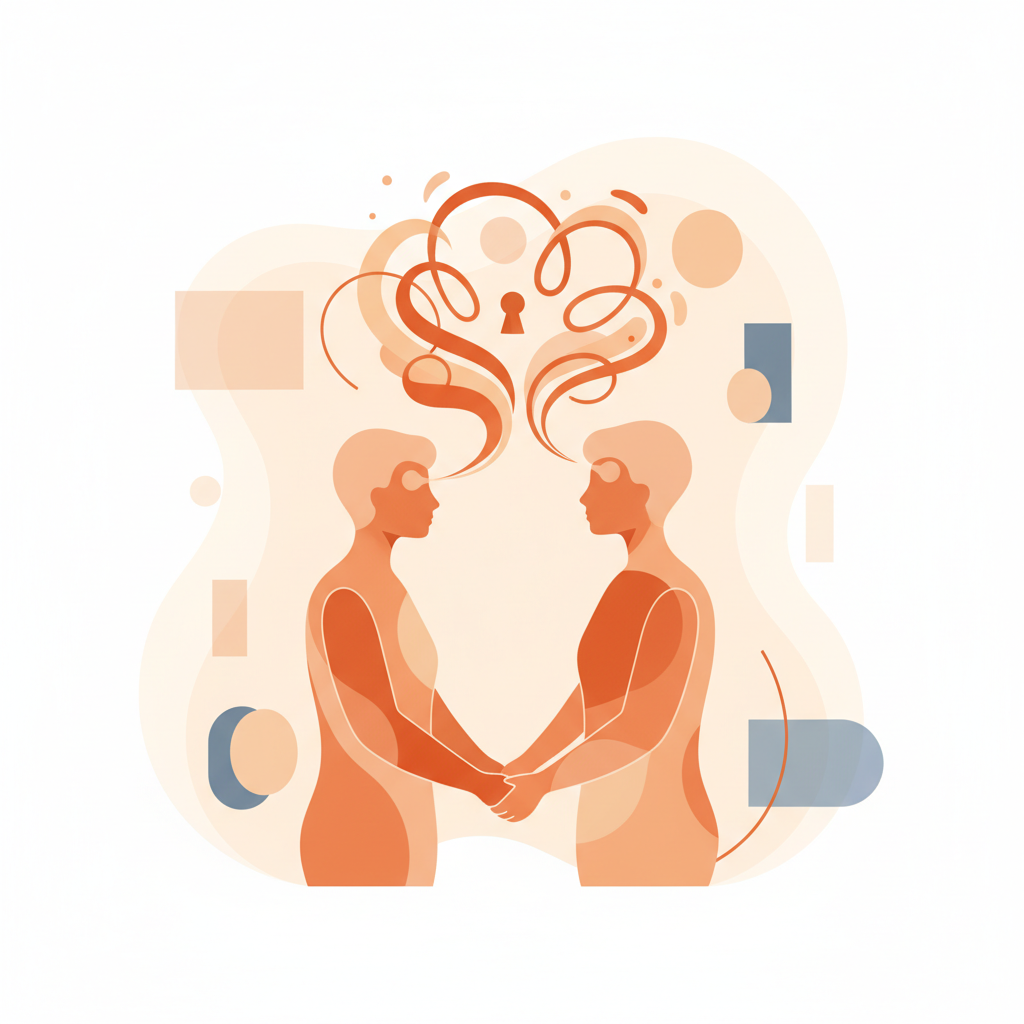 Couple having an open, trusting conversation in a relaxed setting