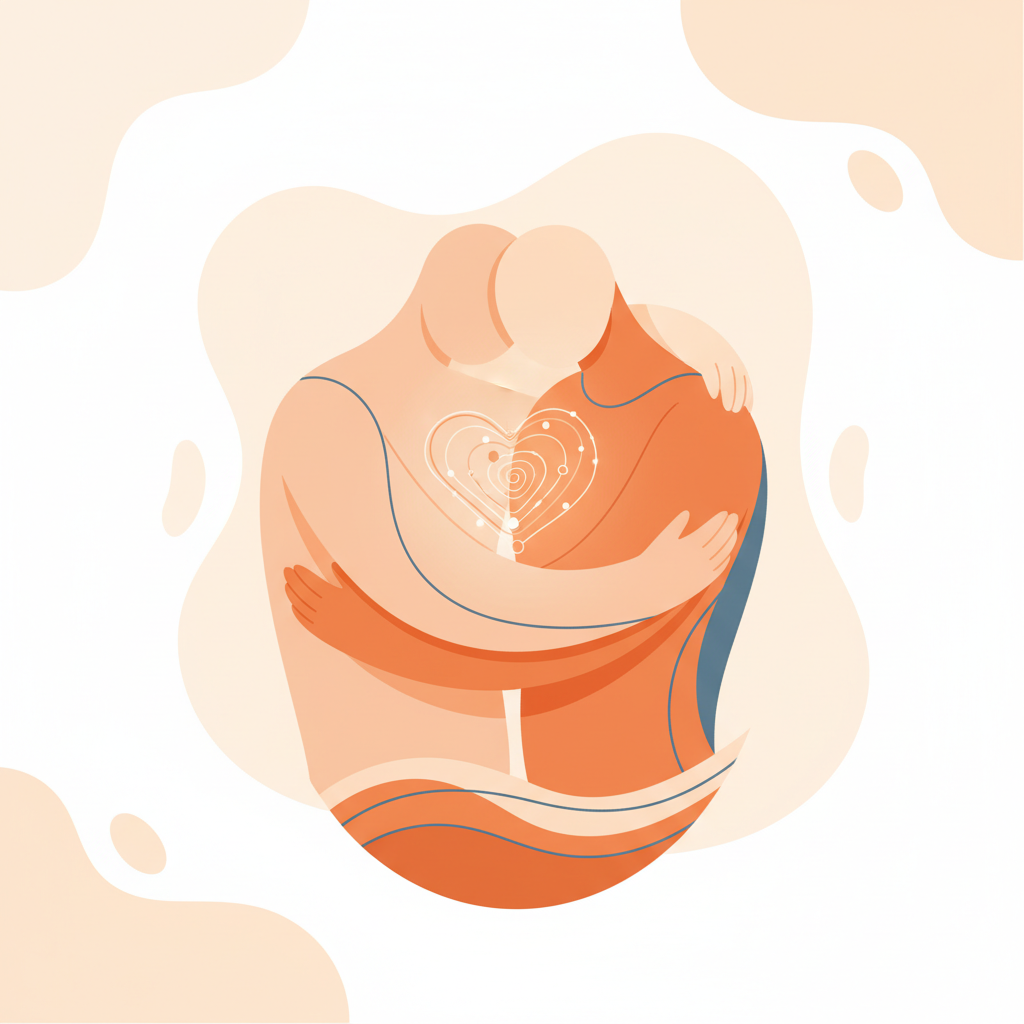 Couple connecting emotionally, holding hands and looking at each other with warmth and trust