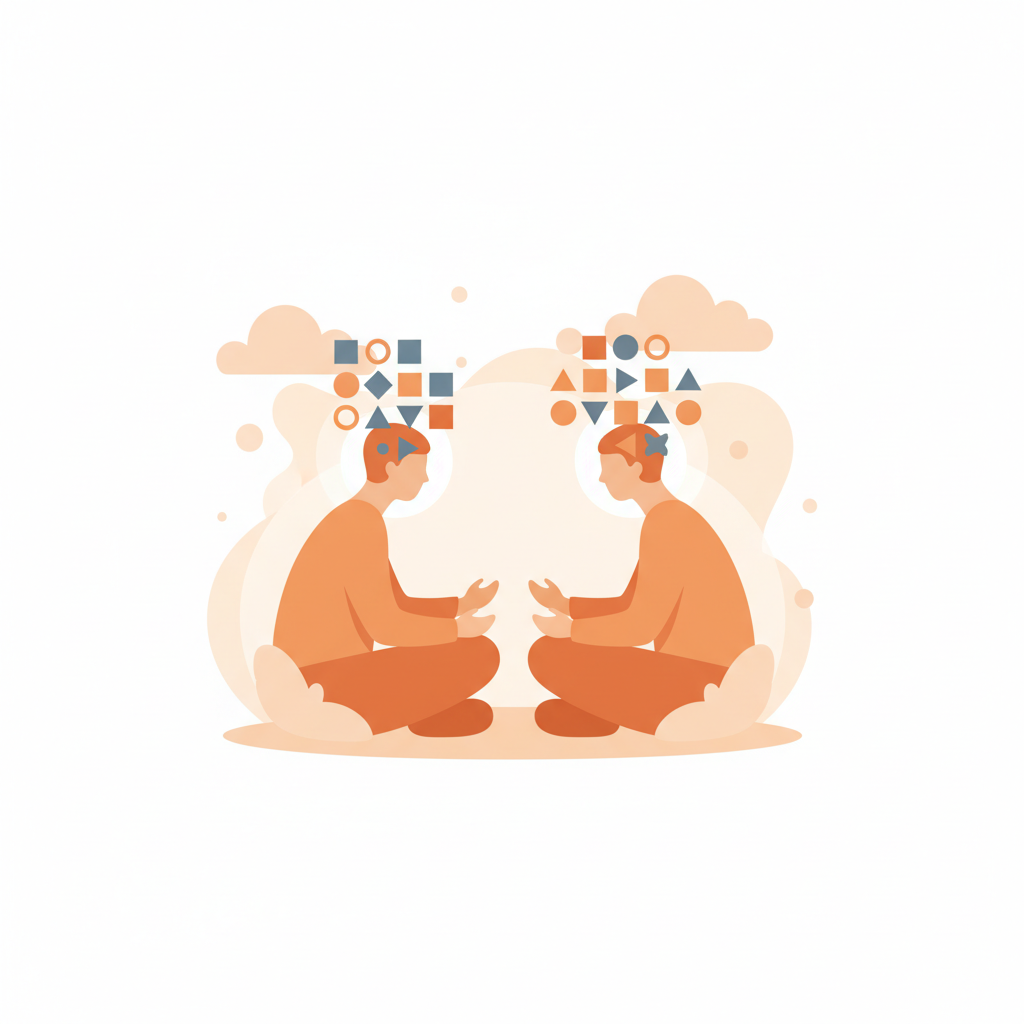 Illustration of the CBT thought-emotion-behaviour triangle